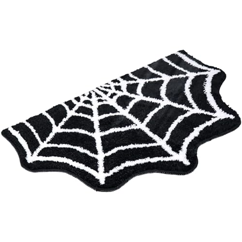 keloppasit Halloween-Badematte – Gruseliger Teppich mit Spinnennetz, Badezimmermatte, Halloween-Dekoration, Heimdekoration für drinnen und draußen, , Terrasse, Eingang, Schlafzimmer, Wohnzimmer keloppasit Halloween-Badematte – Gruseliger Teppich mit Spinnennetz, Badezimmermatte, Halloween-Dekoration, Heimdekoration für drinnen und draußen, , Terrasse, Eingang, Schlafzimmer, Wohnzimmer von keloppasit