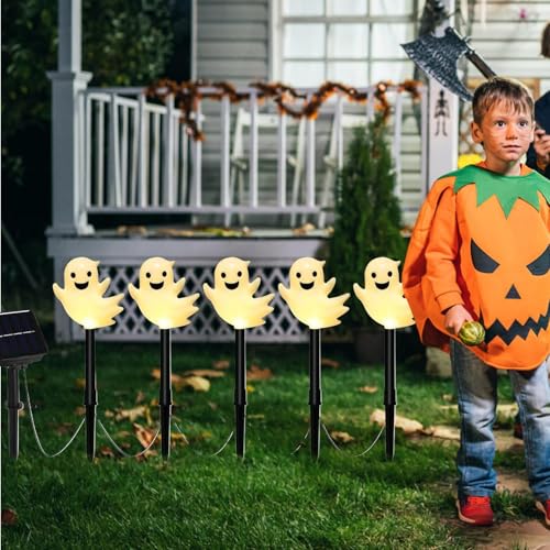 keloppasit Halloween Gartenstecker,5-TLG Solar Beleuchtung Staken | Halloween licht Dekoration Wasserdichter Bodenschild | für Garten, Auffahrt, Gehweg, Friedhof, Terrasse, Rasen, keloppasit Halloween Gartenstecker,5-TLG Solar Beleuchtung Staken | Halloween licht Dekoration Wasserdichter Bodenschild | für Garten, Auffahrt, Gehweg, Friedhof, Terrasse, Rasen, von keloppasit