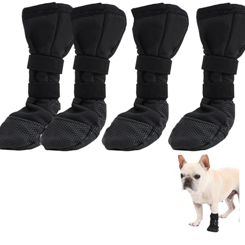 keloppasit Hundebein-Wundschutz, verstellbar, wasserdichte Bandagen, rutschfeste Hundestiefel, atmungsaktiv, leicht, für drinnen und draußen, 4 Stück keloppasit Hundebein-Wundschutz, verstellbar, wasserdichte Bandagen, rutschfeste Hundestiefel, atmungsaktiv, leicht, für drinnen und draußen, 4 Stück von keloppasit