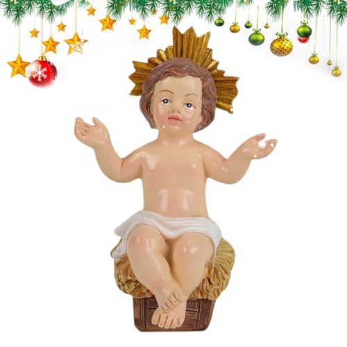 keloppasit Jesuskind Figur Mini Krippe | Desktop Krippenfigur Jesu Skulptur aus Resin - Miniatur Weihnachtskrippe Figur Deko für Katholische Christliche Weihnachten Familie Tisch Kirche Zuhause Büro keloppasit Jesuskind Figur Mini Krippe | Desktop Krippenfigur Jesu Skulptur aus Resin - Miniatur Weihnachtskrippe Figur Deko für Katholische Christliche Weihnachten Familie Tisch Kirche Zuhause Büro von keloppasit