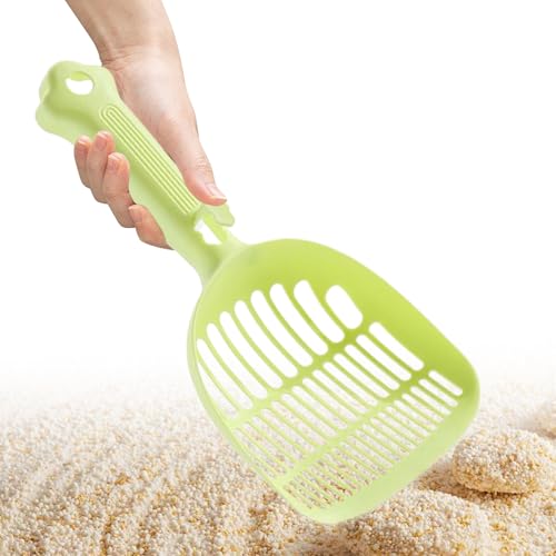 keloppasit Katzenstreuschaufel - Klo Schaufel Sieb,Schaufel Mit Langem Griff Ergonomisches Sieb Für Einfaches Schaufeln Kätzchen Haushalt von keloppasit