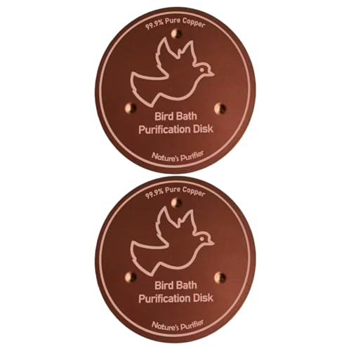 keloppasit Kupfer Scheibe Für Vogelbad 2 Stück, Kupfer Wasserreiniger, Auflage Platte Für Außen Garten Vogeltränke Vogelbrunnen von keloppasit