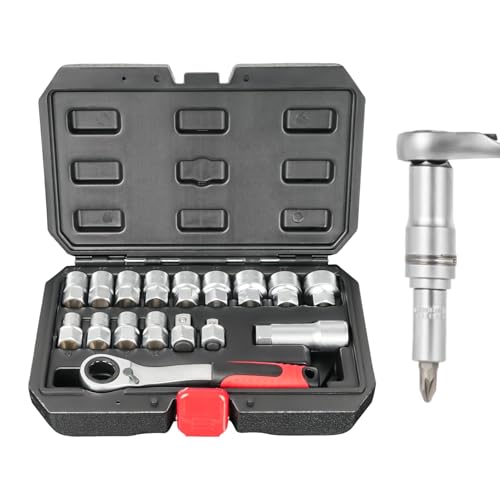 keloppasit Steckschlüssel-Stecknüsse Set | Mechaniker Werkzeugkoffer,Kompaktes Kit Für Fahrzeugwartung Und Elektroinstallation von keloppasit
