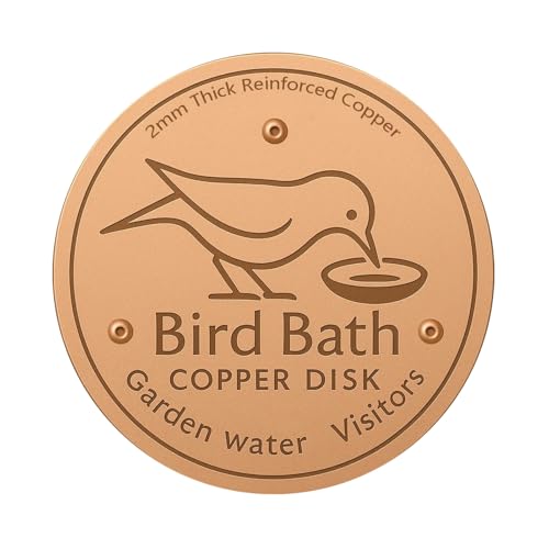 keloppasit Vogelbad Scheibe - Kupfer Reinigungsscheibe - Vogelfutter Zubehör mit Dreipunktstütze und Reinigungsplatte für Wasserschale im Außenbereich für Garten Terrasse und Rasen das ganze von keloppasit