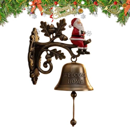 keloppasit Weihnachtstürklingel - Klingel Deko Wanddekoration - Vintage Garten Hof Deko Türklingel Für Hausflur Küche Innen Außen von keloppasit