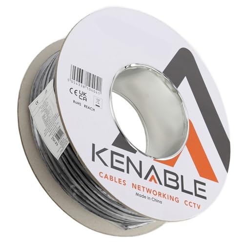 kenable Außen Abgeschirmtes CAT7 Aussen Verwendung Kupfer Ethernet Kabel S/FTP Kabelrolle 50 m [50 Meter/50m] von kenable