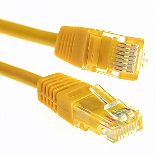 kenable Netzwerk-Ethernet-Patchkabel (RJ45, Cat-5e, UTP, LAN, Kupfer, 0,5 m, 50 cm, 0,5 m) Gelb von kenable