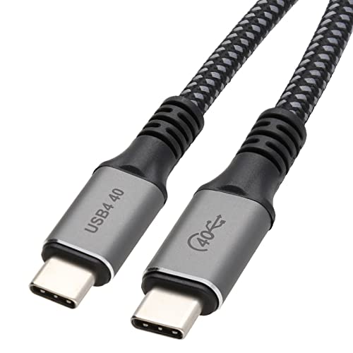 kenable Thunderbolt 3 USB-4-Netzwerkkabel, 40 Gbit/s, Typ C, geflochtenes Kabel, für Video- und Daten, Metall, 0,5 m von kenable