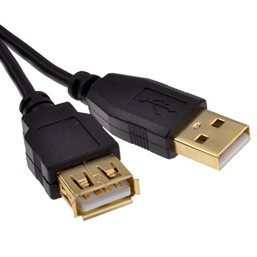 kenable Vergoldeten USB 2,0 24AWG Hoch Geschwindigkeit Kabel Verlängerung Anschlusskabel A Stecker Zum Buchse 1,8 m [1.8 Meter/1,8m] von kenable