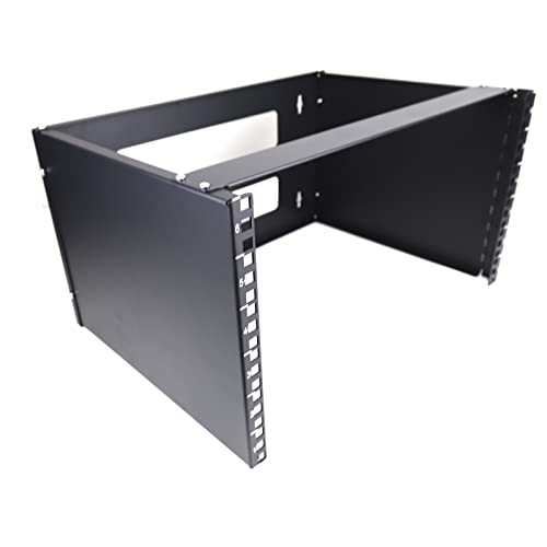 kenable Wandmontierte Patchfeld-Halterung, 6U für 48,3 cm (19 Zoll) Rack, offener Rahmen, Schrank, flach verpackt von kenable