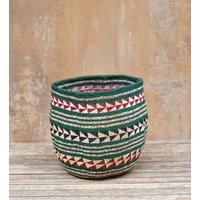 Akoth 24 cm X 23 Korb Aus Recycelter Mischwolle Und Sisal/Pflanzenkorb Aufbewahrungskorb von kenyancraftscompany