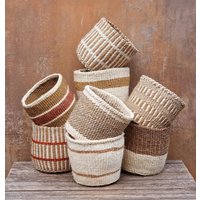 Amani 6 "B X "H Natürlicher Gemusterter Sisalkorb/Pflanzentopfabdeckung Aufbewahrungskorb Amani 6 "B X "H Natürlicher Gemusterter Sisalkorb/Pflanzentopfabdeckung Aufbewahrungskorb von kenyancraftscompany