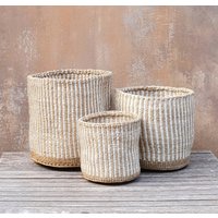 Darajani Natürlicher Längsstreifen Sisal Korb/Aufbewahrungskorb Pflanzkorb von kenyancraftscompany