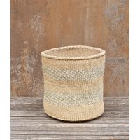 Bure 10 "B X 10" H Apricot Rosa Gemusterter Sisalkorb/Blumenkorb Aufbewahrungskorb von kenyancraftscompany