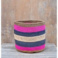 Imara 12"B X 12"H Streifen Sisal Korb/Pflanzkorb Aufbewahrungskorb von kenyancraftscompany