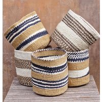 Mjini 10 "B X 10" H Jute Gewellt Gemusterter Sisalkorb/Aufbewahrungskorb Pflanzkorb von kenyancraftscompany