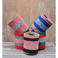 Nyuzi 6 "B X 7 "H Körbe Aus Recycelter Wolle Und Sisal von kenyancraftscompany