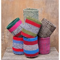 Nyuzi 6 "B X 8" H Korb Aus Recycelter Wolle Und Sisal/Aufbewahrungskorb Wollkorb Nyuzi 6 "B X 8" H Korb Aus Recycelter Wolle Und Sisal/Aufbewahrungskorb Wollkorb von kenyancraftscompany