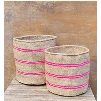 Penzi Jute Mit Pinken Streifen Sisal Korb/Pflanzer Aufbewahrungskorb von kenyancraftscompany