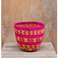 Shule 12 "B X 12"H Fein Gewebter Wollkorb/Aufbewahrungskorb Pflanzenkorb Shule 12 "B X 12"H Fein Gewebter Wollkorb/Aufbewahrungskorb Pflanzenkorb von kenyancraftscompany