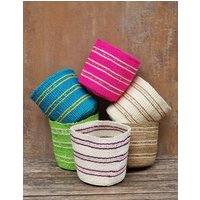 Voi 6 "B X 6"H Fein Geflochtener Sisalkorb von kenyancraftscompany