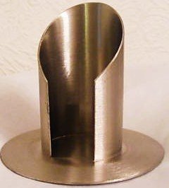 Kerzenständer Kerzenhalter für Taufkerze Kommunionkerze T-92 60 mm Durchmesser in Silber von kerzenzauber-lusine