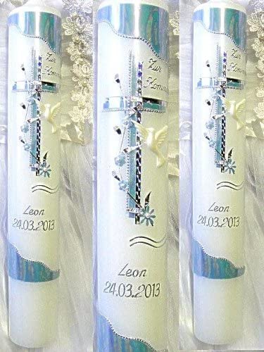 Taufkerze Kommunionkerze Junge Mädchen 400/40 mm VT-34 inkl. Zubehör für selbstbeschriften Taufkerze Kommunionkerze Junge Mädchen 400/40 mm VT-34 inkl. Zubehör für selbstbeschriften von kerzenzauber-lusine