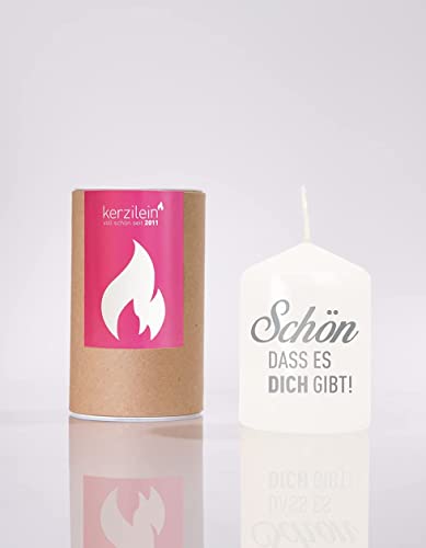 kerzilein Flämmchen weiß/anthrazit, SCHÖN DASS ES Dich GIBT von kerzilein