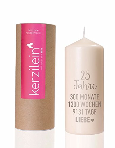 kerzilein Flamme, grau, 25 Jahre von kerzilein