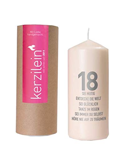 kerzilein Flamme 18 Sei mutig grau Höhe 19 cm kerzilein Flamme 18 Sei mutig grau Höhe 19 cm von kerzilein