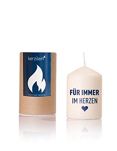 kerzilein Trauerkerze Flämmchen, dunkelblau, FÜR Immer IM Herzen von kerzilein