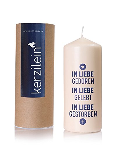 kerzilein Trauerkerze Flamme, dunkelblau, IN Liebe GEBOREN von kerzilein