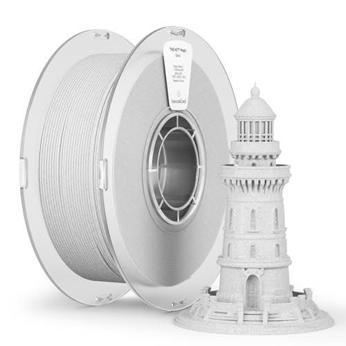 kexcelled Marmor Filament PLA Rock Marble Granit Farbe 1,75mm +/- 0,03mm, 3D Drucker Materialient, Steinähnliche Optik Oberfläche, Spule 1kg Vakuumverpackung für FDM Druckern, Magic Black 1 von kexcelled