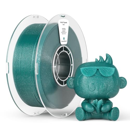 kexcelled PLA Sternchen Perlgrün Filament Glitter Galaxy 1,75mm Glänzende Funkelnde Oberfläche 3D Druck Material +/- 0,03mm 1kg Spule für Dekorative Modelle FDM 3D Drucker von kexcelled