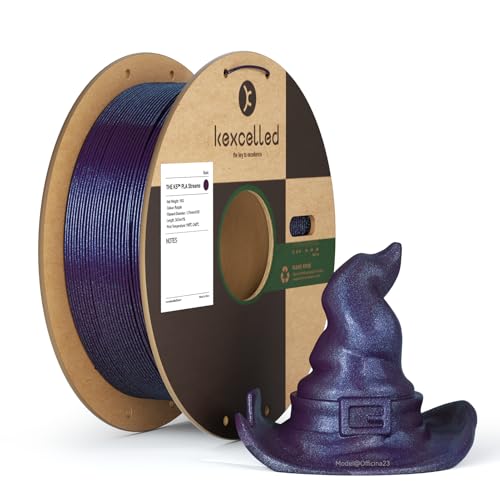 kexcelled Streams Lila PLA Chameleon Filament 1,75 mm Aurora-ähnlicher Fließeffekt Farbe Durch Licht Veränderbar 3D Druckmaterial 1kg Spule Verbirgt die Schichtlinie für Modelle FDM 3D Drucker von kexcelled