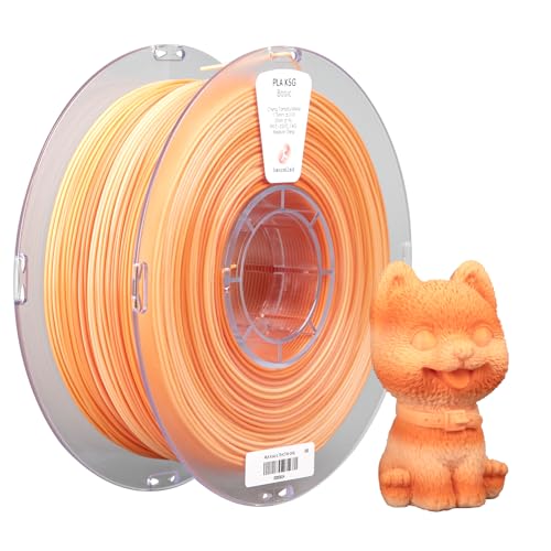 kexcelled Dual Color PLA Filament 1,75mm, PLA Zweifarbiges, Gradient Farbwechsel 3D Drucker Filament, Semi-Matte Effekt, Maßgenauigkeit+/- 0,03mm, 1kg Spule (2,2lbs), Kirschtomate Weiß von kexcelled