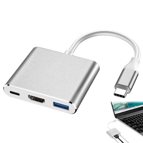 keyxer Adapter für MacBook Air & MacBook Pro | USB-C zu HDMI 4K-Adapter - Tragbar mit 4K HDMI-Ausgabe, Kompatibel mit MacBook Pro/Air, Google Chromebook, HP, Samsung S9+ & mehr Geräte von keyxer