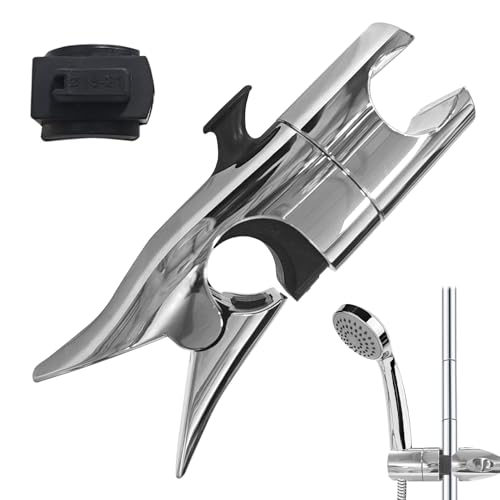 keyxer Duschkopfhalterung Ohne Bohren 360° Drehbar Universal Halter für 18-25 mm Duschbrause & Handbrause, Duschbrause Halterung, Brausehalter mit Klemmsystem für Alle Gleitstangen (Chrom/Edelstahl) keyxer Duschkopfhalterung Ohne Bohren 360° Drehbar Universal Halter für 18-25 mm Duschbrause & Handbrause, Duschbrause Halterung, Brausehalter mit Klemmsystem für Alle Gleitstangen (Chrom/Edelstahl) von keyxer