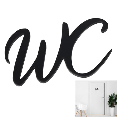 keyxer WC Schild Selbstklebend & Toilettenschild Wetterfest - 15x10/23x12 cm WC Aufkleber mit Doppelseitigem Kleber für Türen und Wände | Schwarz, Innen/Außenbereich, Humorvolle oder Klassische Deko keyxer WC Schild Selbstklebend & Toilettenschild Wetterfest - 15x10/23x12 cm WC Aufkleber mit Doppelseitigem Kleber für Türen und Wände | Schwarz, Innen/Außenbereich, Humorvolle oder Klassische Deko von keyxer