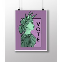 Vote - Lady Liberty She Serie Medium Print Vote - Lady Liberty She Serie Medium Print von khallion