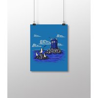 strand Thema Dekor - Die Möwen Haben Die Phonebox Kleingedruckte von khallion