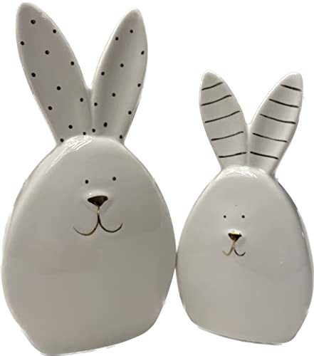 khevga Deko Osterhase weiß aus Porzellan im 2er Set von khevga