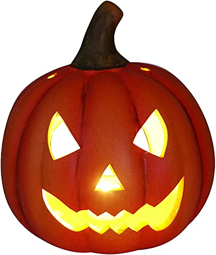 khevga Halloween Deko Kürbis Herbstdeko Windlicht Deko-Kürbis LED Timer Beleuchtet (Mit LED Timer) von khevga