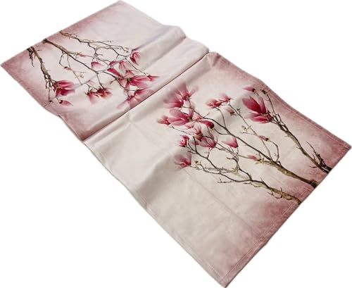 khevga Tischläufer Frühjahr Sommer Magnolie 140 x 40 cm von khevga