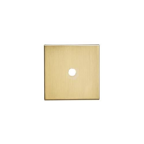 Khtumeware Quadratische Rückplatte für Knäufe aus gebürstetem Messing, 3,8 cm, 10 Stück von khtumeware