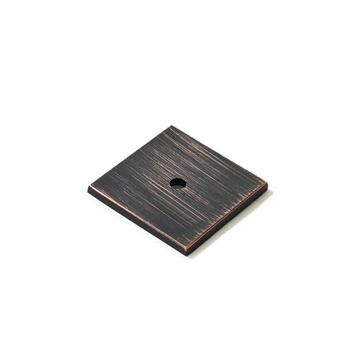 Khtumeware Quadratische Rückplatte für Knäufe in ölgeriebener Bronze, 3,8 cm, 10 Stück von khtumeware