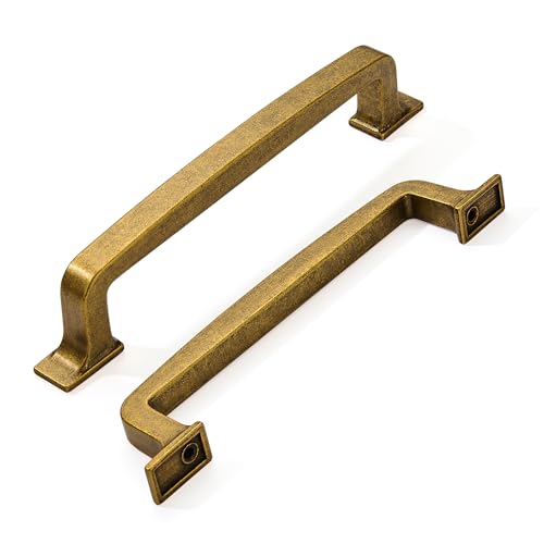 khtumeware 6 Stück 16,5 cm Antik Messing Schrankgriffe Vintage Schubladengriffe Küchenschrank Hardware Küchengriffe für Schränke Schrankgriffe Schubladengriffe von khtumeware