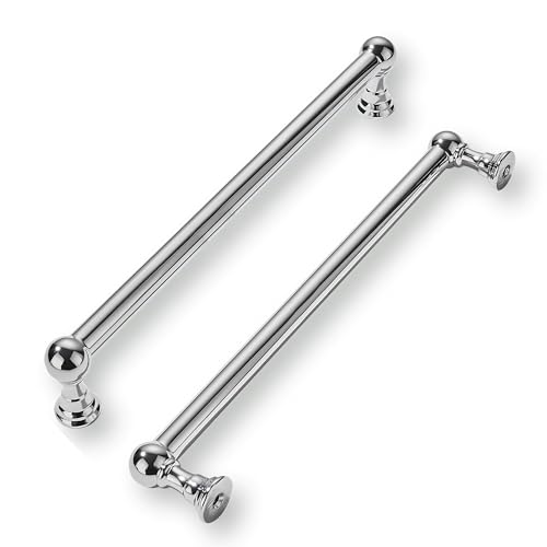 khtumeware Schrankgriffe, 25,4 cm, Lochmitte, poliertes Chrom, robust, solide Schrankgriffe, Schränke, Kommoden, Küchengriffe, Badezimmerschränke, 2 Stück von khtumeware