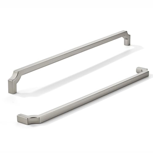 khtumeware Schrankgriffe, 305 mm, gebürstetes Satin-Nickel, solide Zinklegierung, robuste Griffe für Küchen-/Badezimmerschränke, Schubladen und Schränke (30,5 cm Mitte zu Mitte), 2 Stück von khtumeware