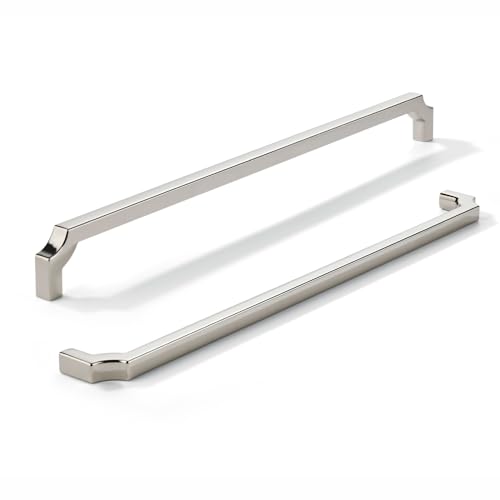 khtumeware Schrankgriffe, 305 mm, poliertes Nickel, solide Zinklegierung, robuste Griffe für Küchen-/Badezimmerschränke, Schubladen und Schränke (30,5 cm Mitte zu Mitte), 5 Stück von khtumeware